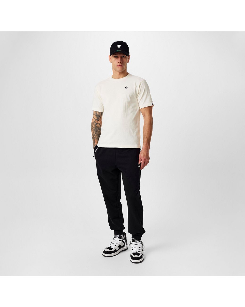 Aape Black Moon Face Jogging Bottoms for men