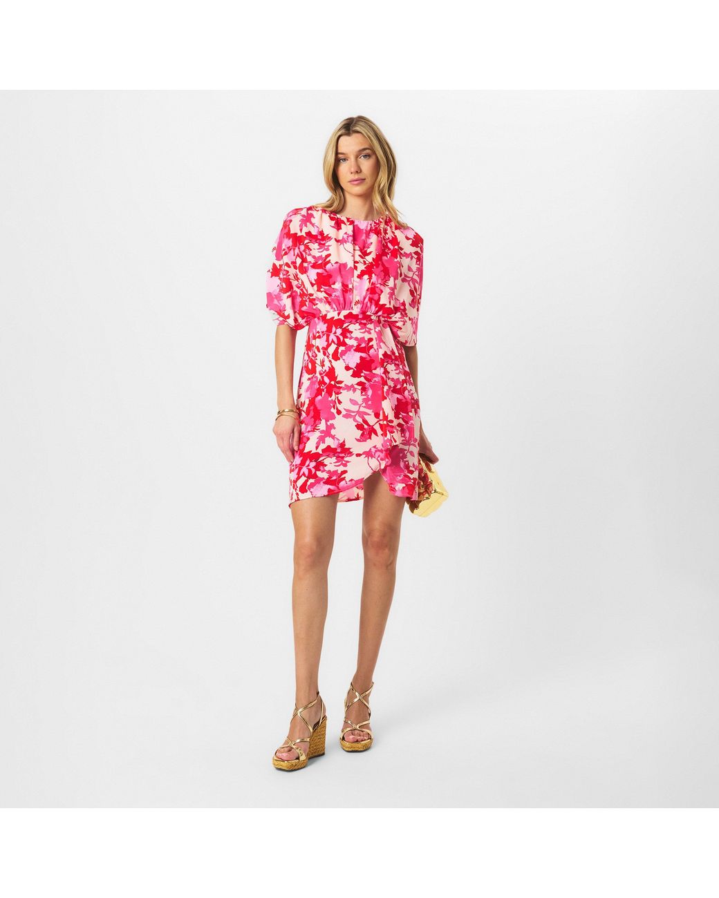 AX Paris Red And Floral Printed Mini Dress
