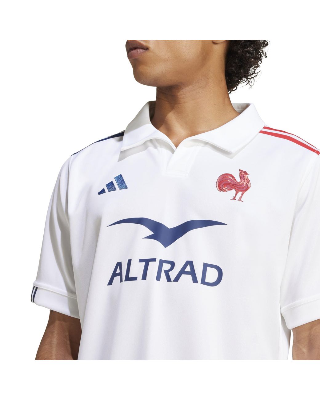 Adidas White France Rugby Away Shirt 2024 Adults for men