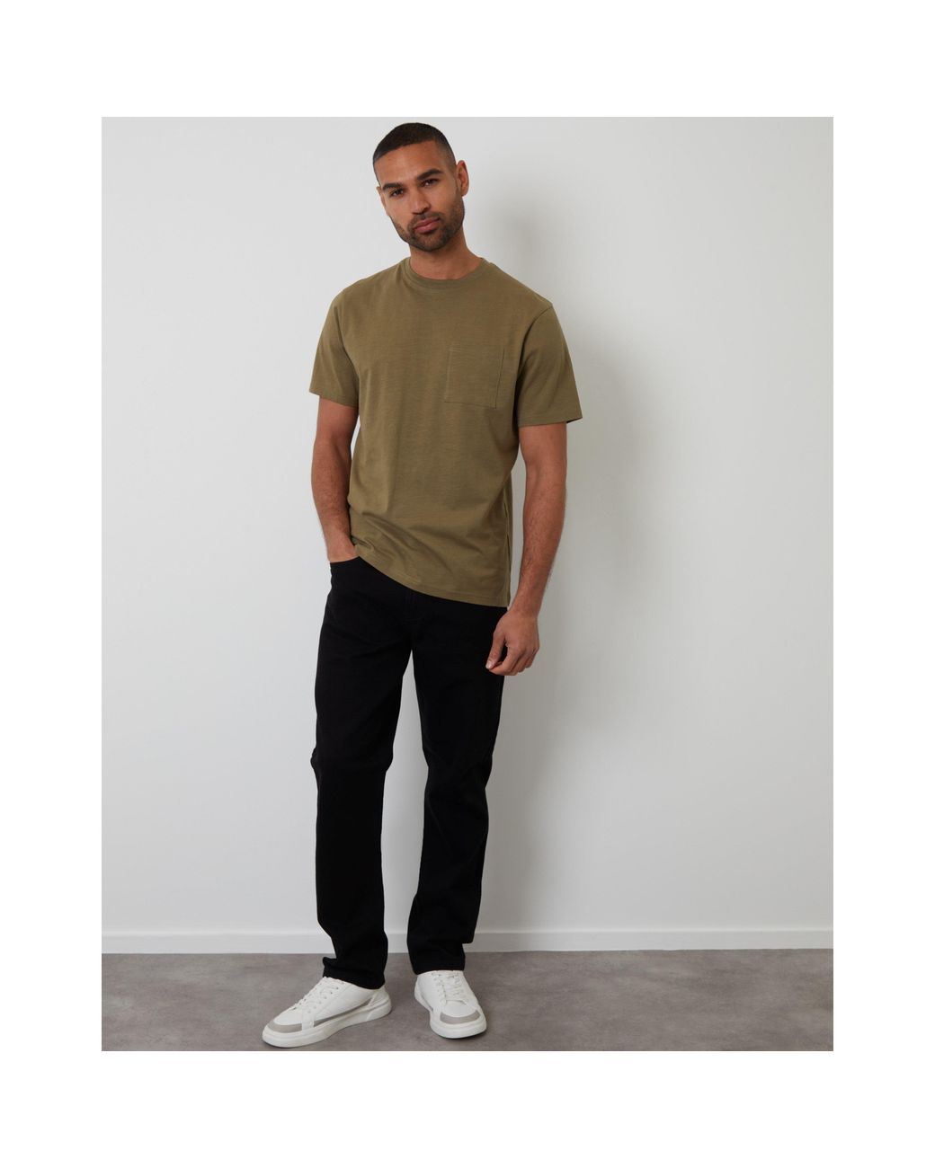 Threadbare Green Garfunkel Regular Fit T-Shirt for men