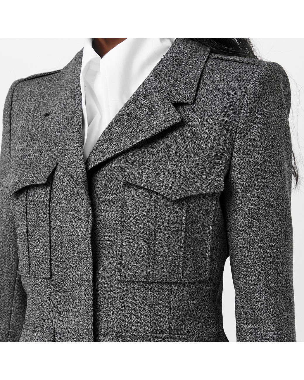 McQueen Gray Alex City Structured Tailored Blazer
