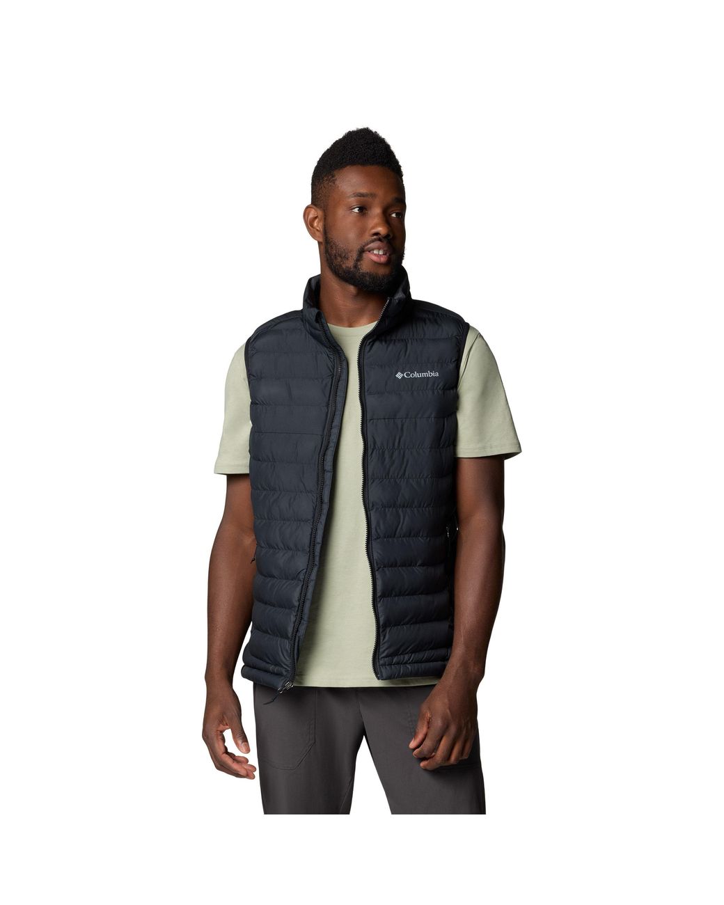 Columbia Black Powder Lite Water-Resistant Thermal-Reflective Sleeveless Gilet for men