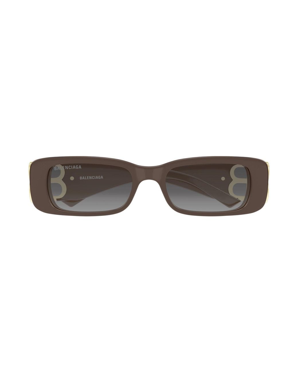 Balenciaga Metallic Bb0096S Dynasty Rectangle Sunglasses