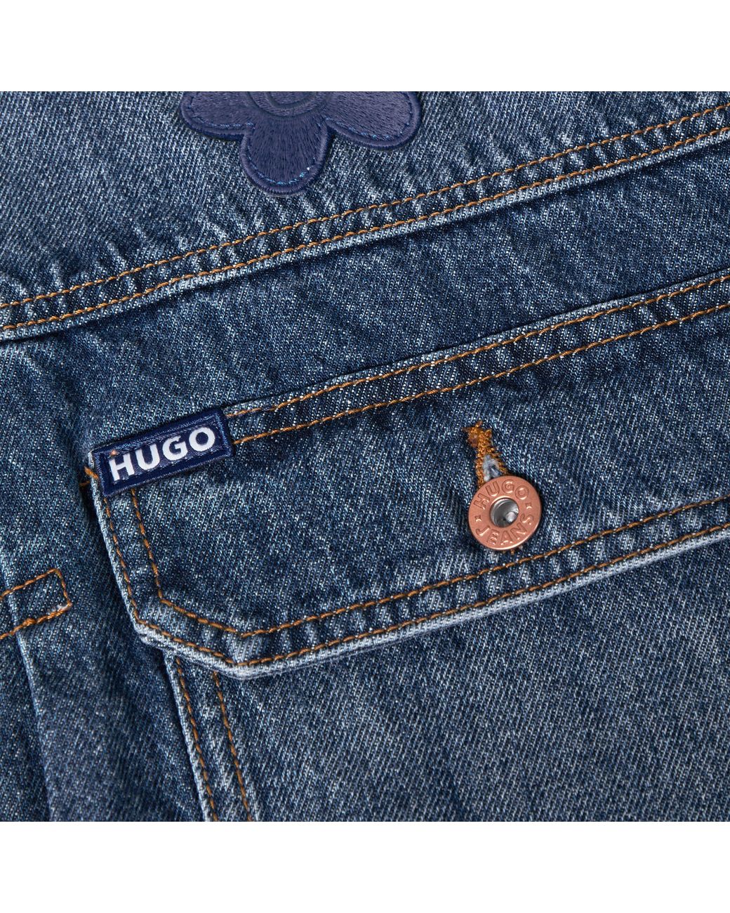 HUGO Blue Corso/Tape Denim Jacket for men