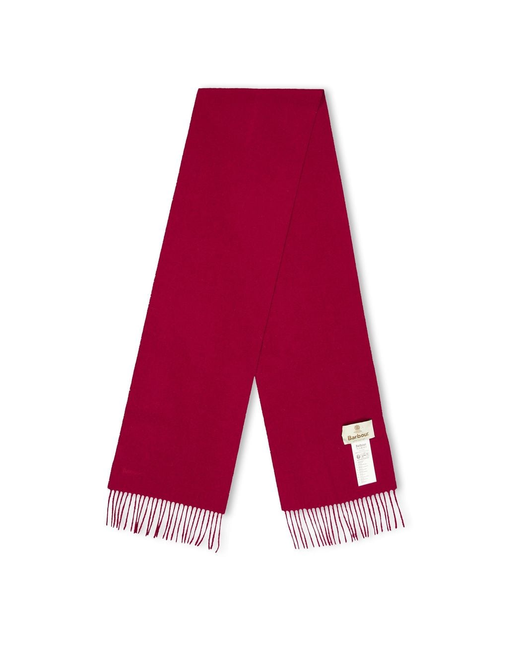 Barbour Red Lambswool Woven Scarf