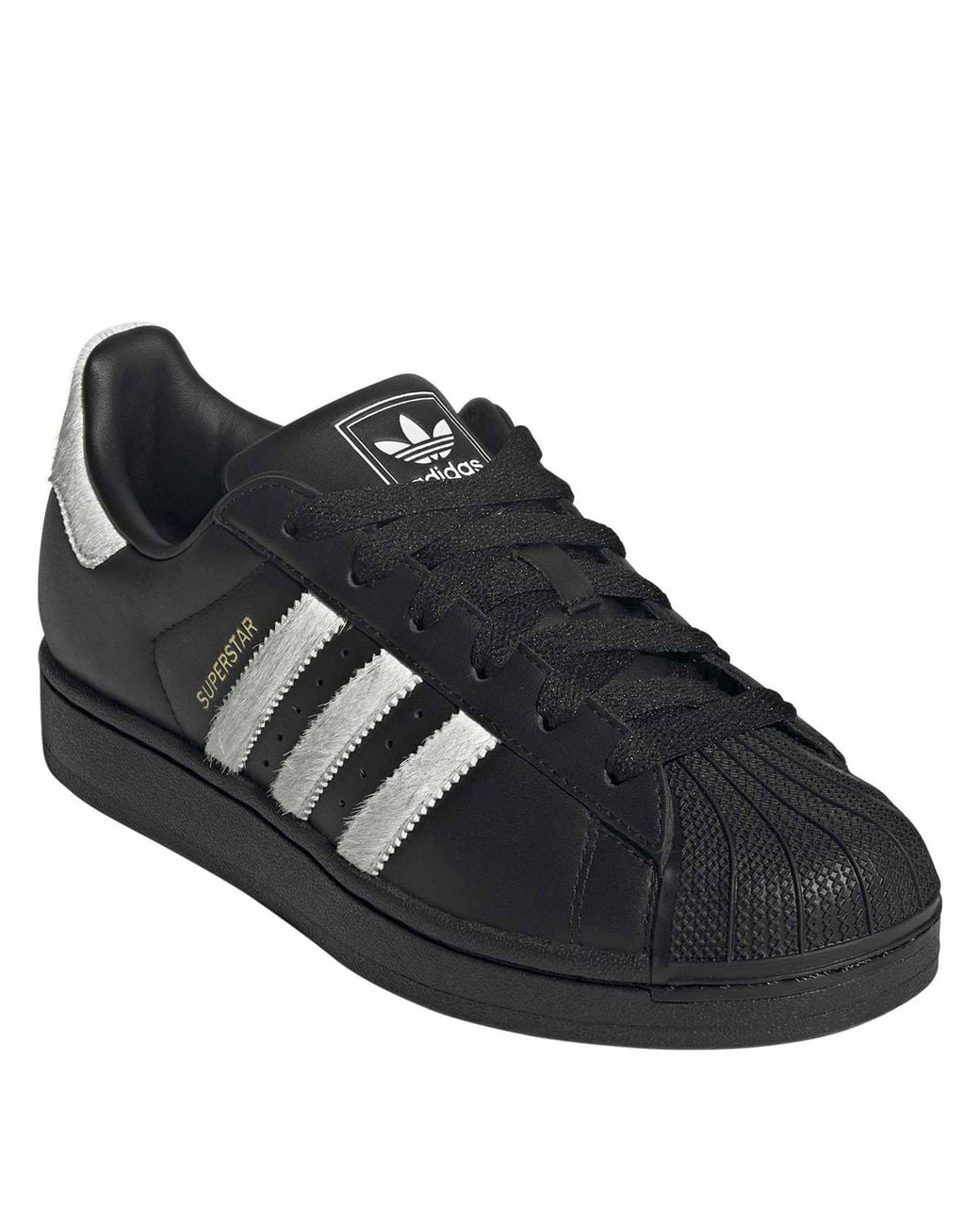 Adidas Originals Black Superstar Ii Leather Low-Top Trainers