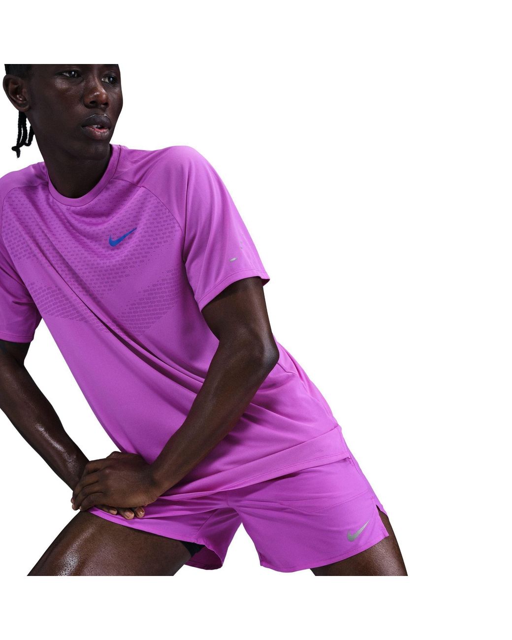 Nike Purple Dri Fit 5 Brief Lined Running Shorts for men