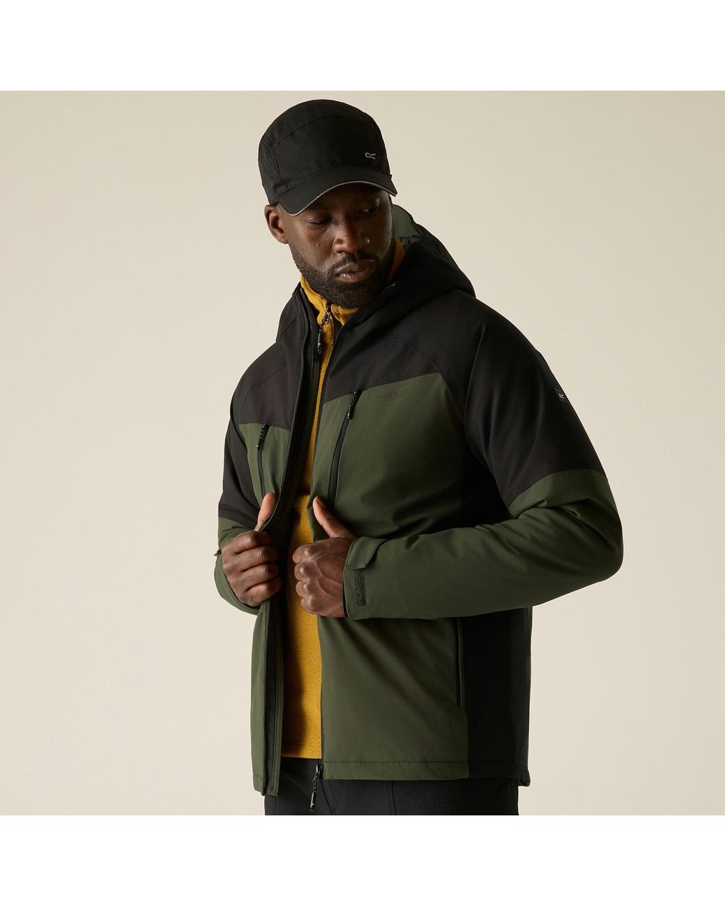 Regatta Black Highton Stretch Padded Waterproof Jacket for men