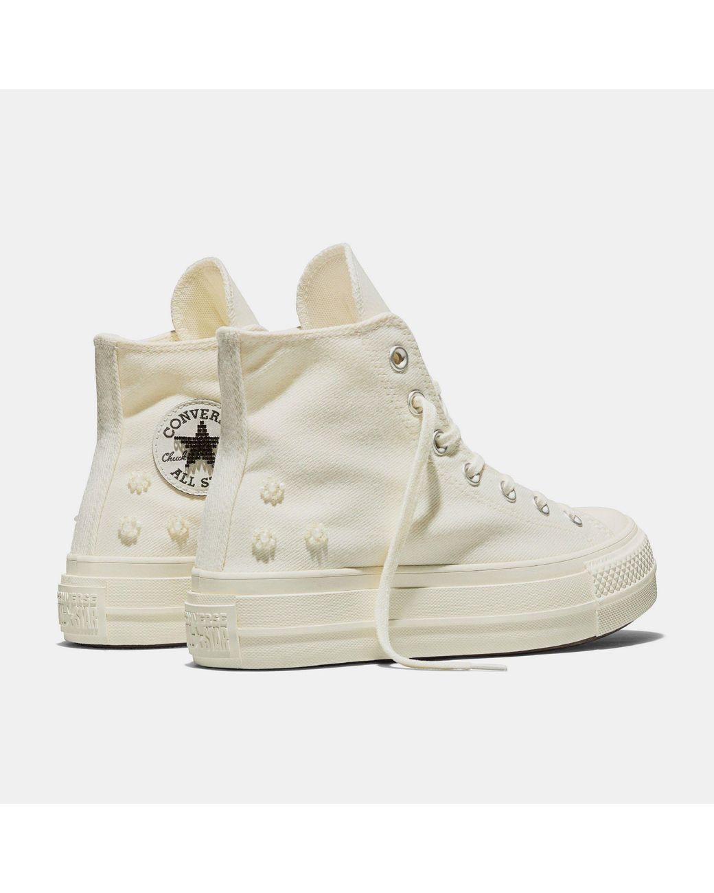 Converse White Chuck Taylor All Star Lif Platform Trainers