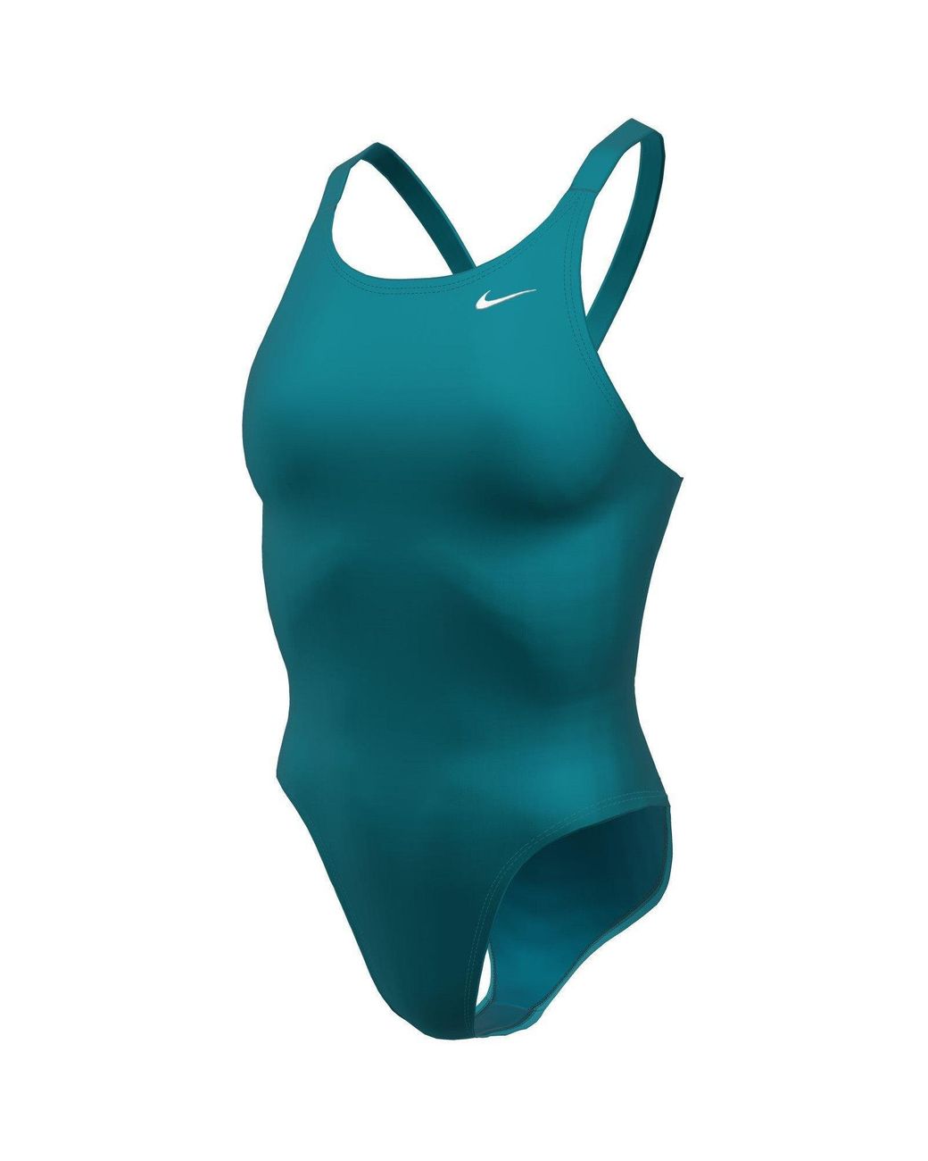 Nike Green Hydrastrong Solid Fastback One Piece