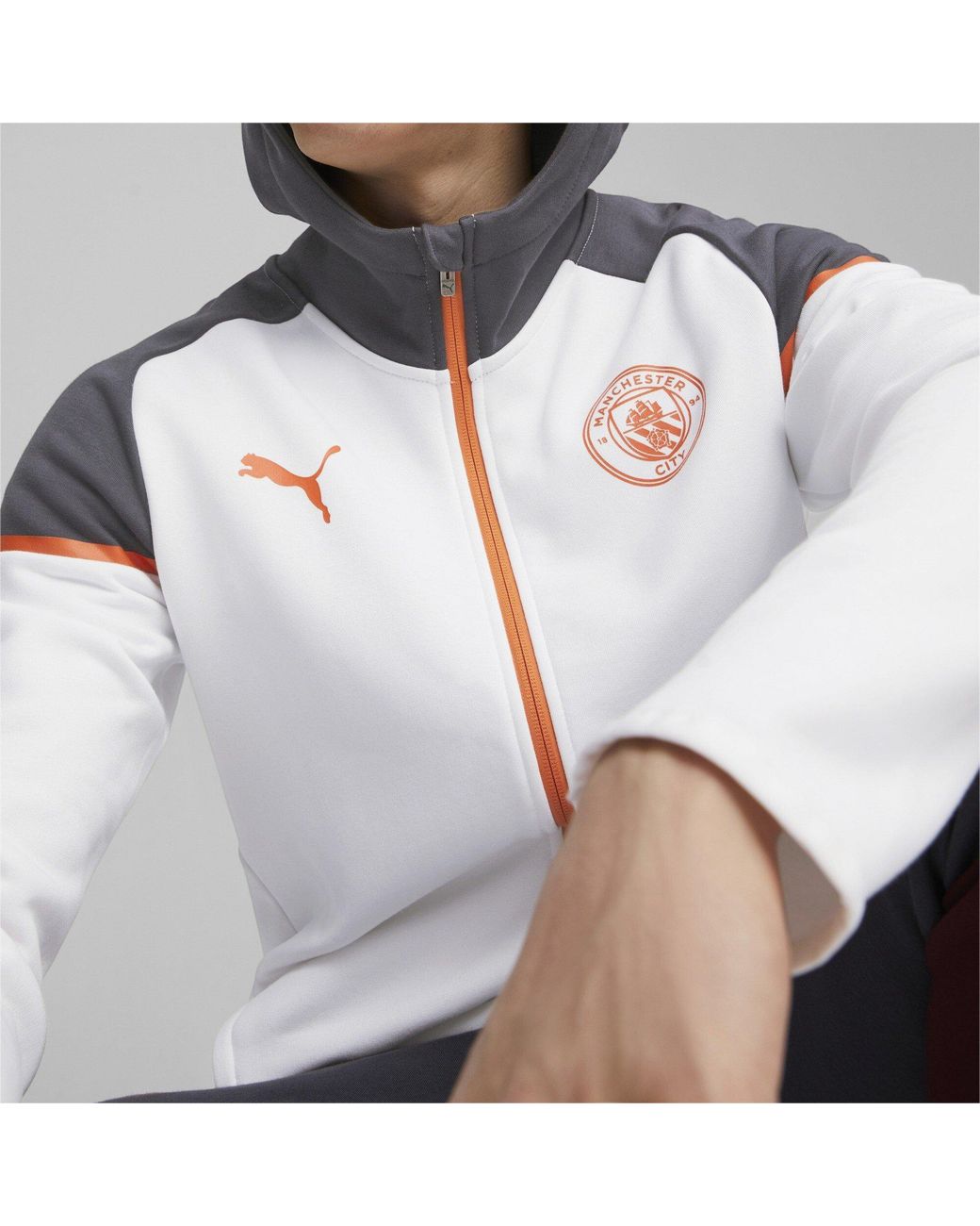 PUMA White Casuals Hooded Jkt Hoody for men
