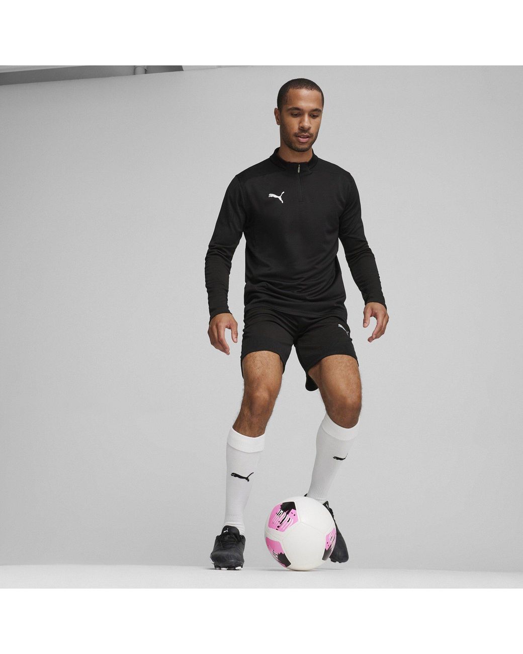 PUMA Black Teamfinal Training 1/4-Zip Fleece for men
