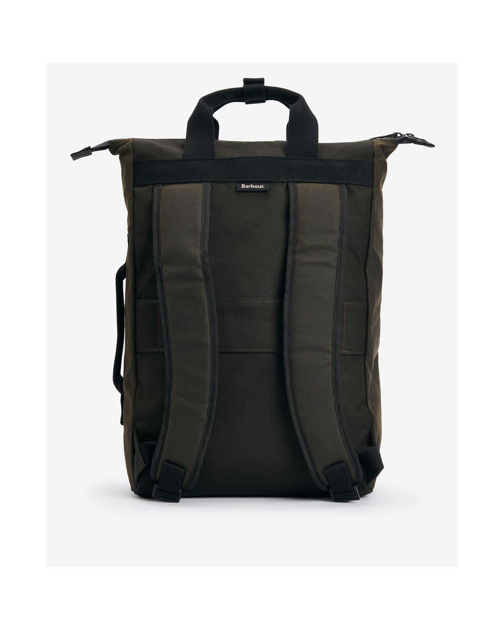 Barbour Black Field Waxed Backpack