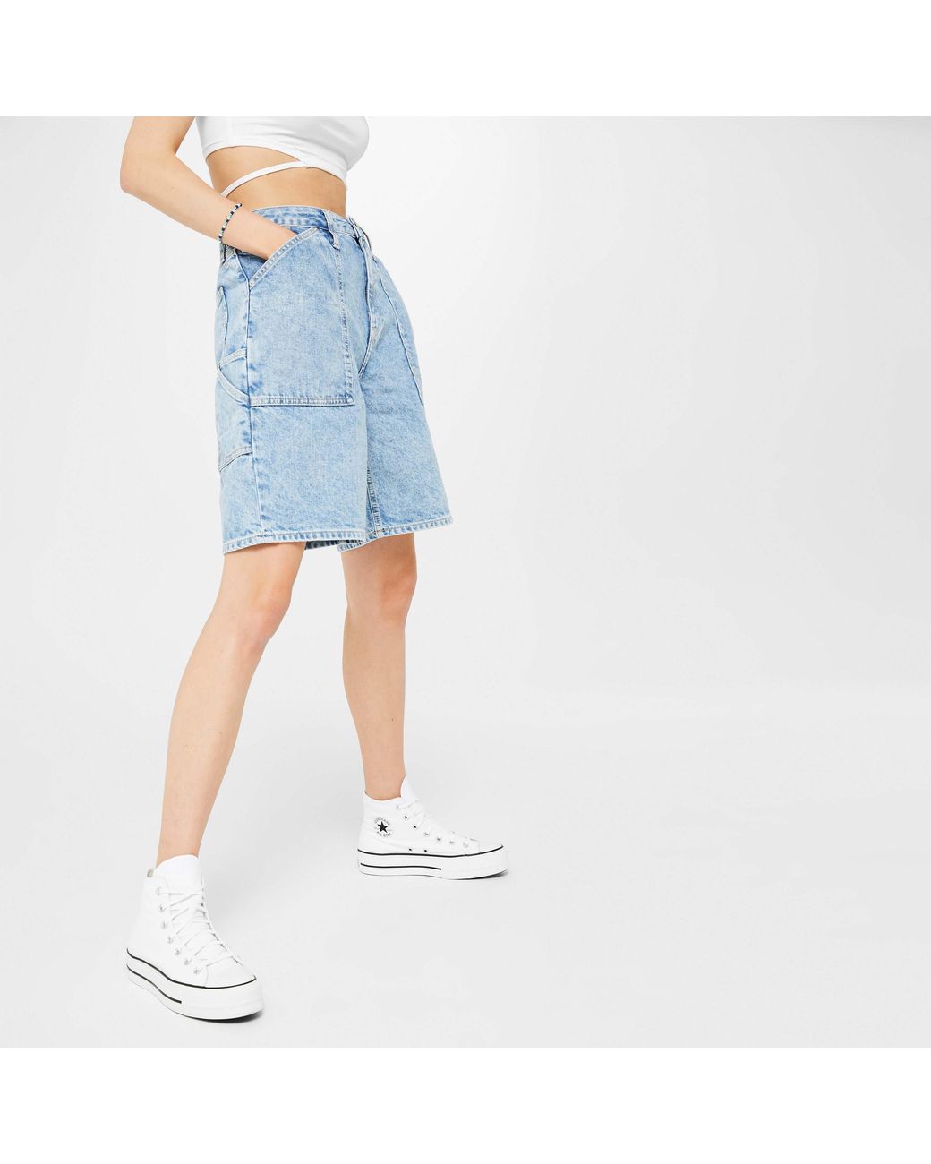 Converse White All Star Platform High Top Trainers