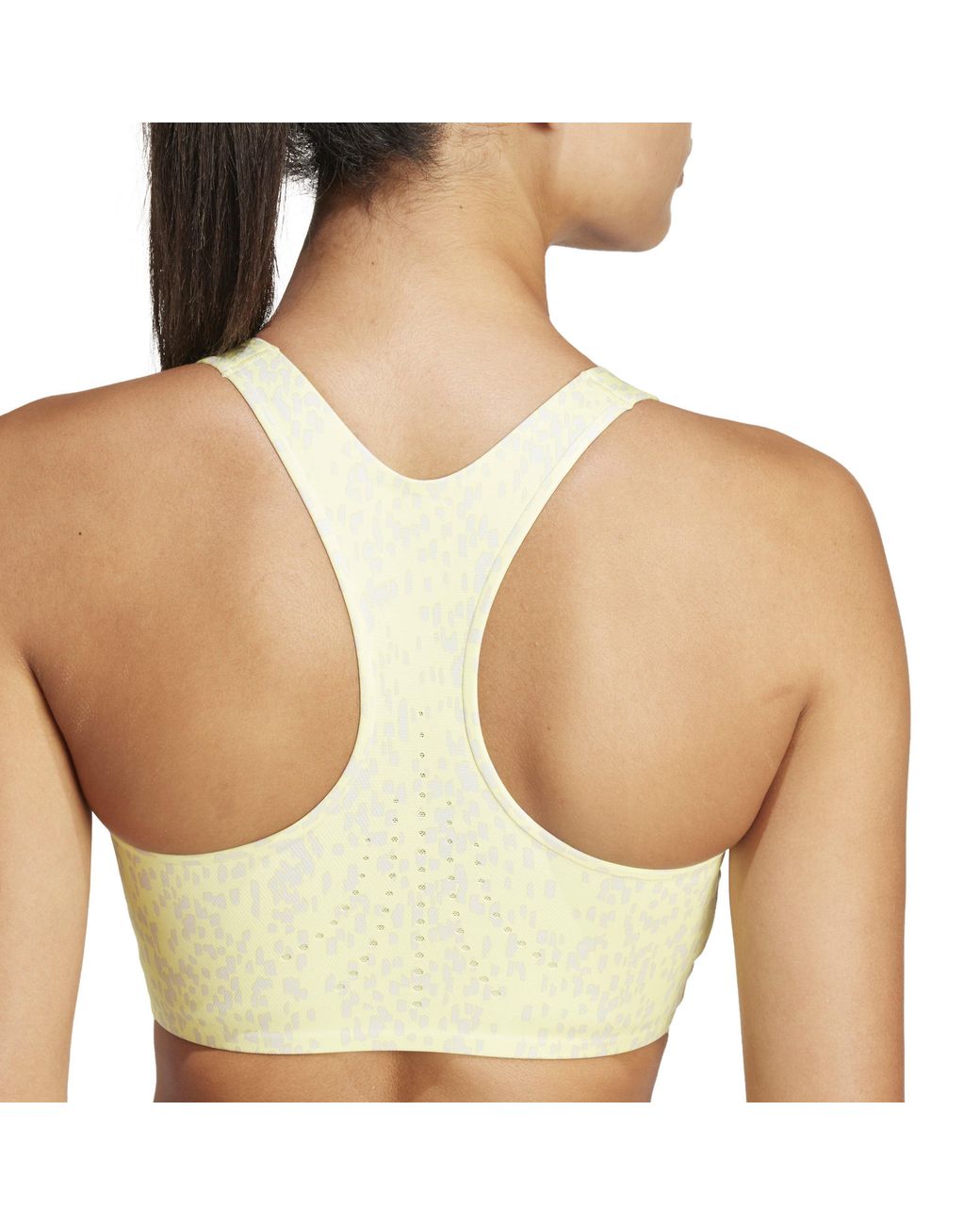 Adidas Yellow Non Wired Medium Impact Sports Bra