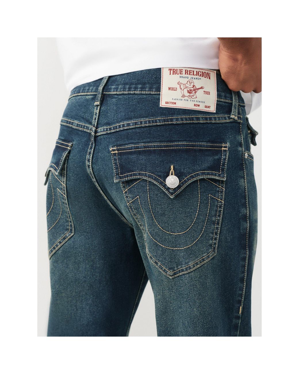 True Religion Blue Straight Leg Jeans for men