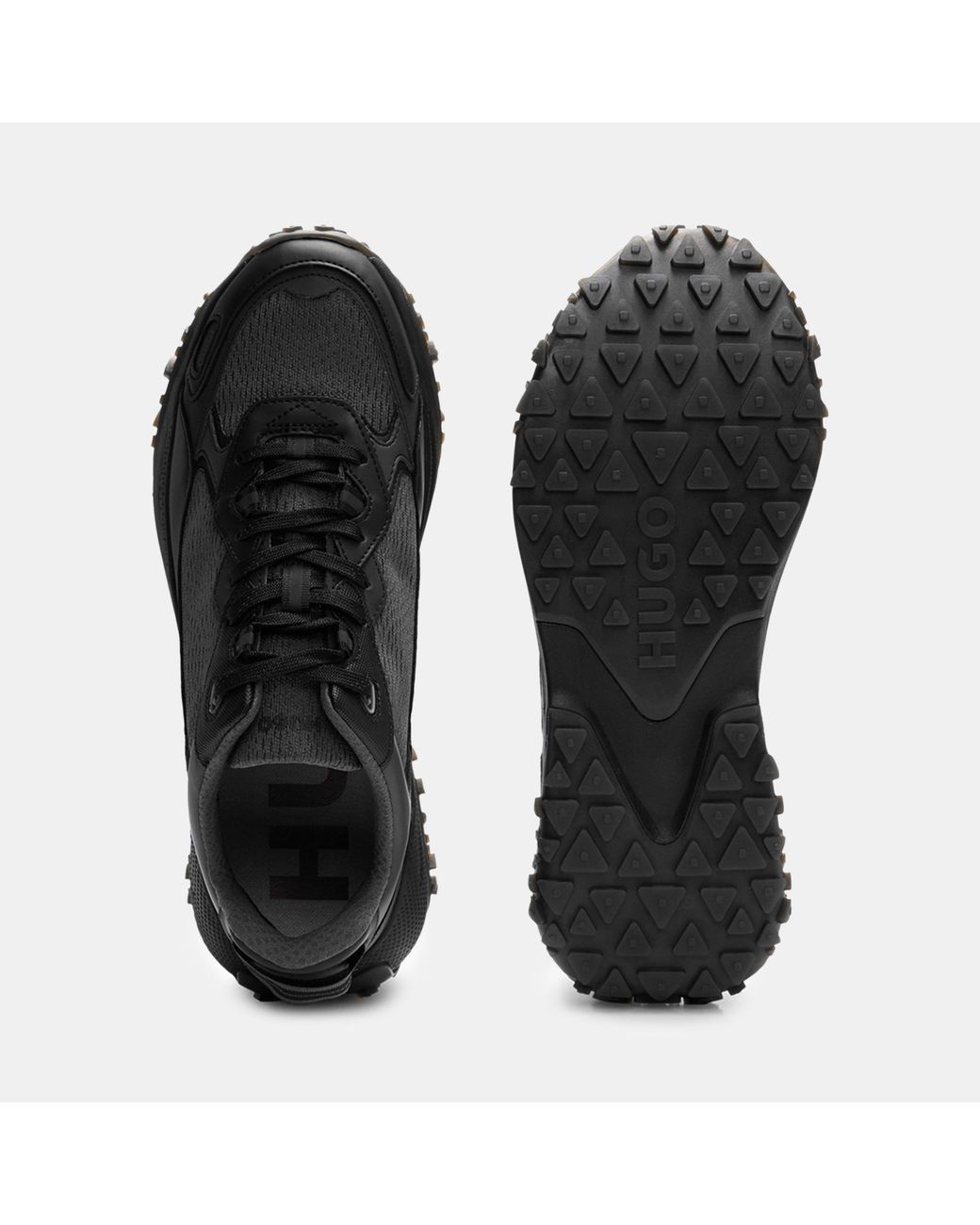 HUGO Black Cyrus Low-Top Trainers for men