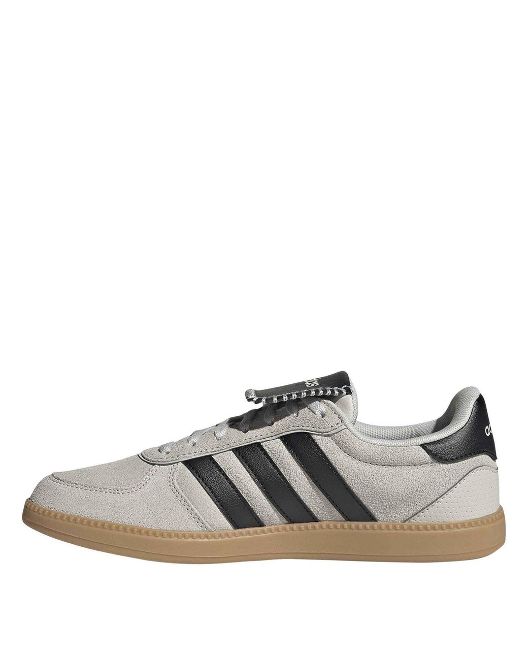 Adidas Gray Breaknet Sleek Suede Low-Top Trainers