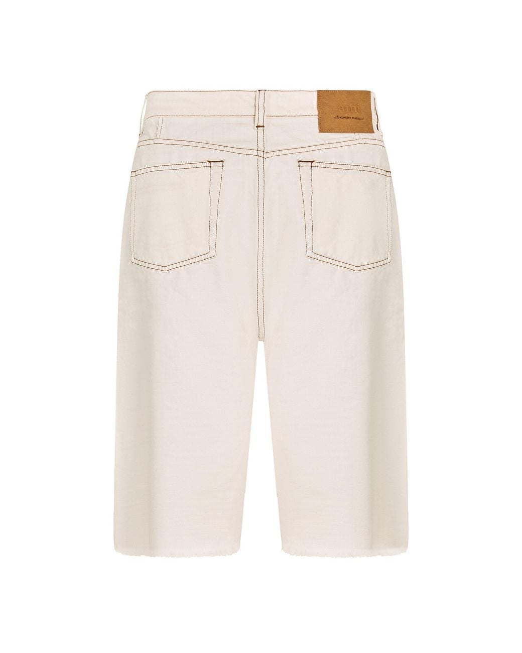 AMI Natural Denim Shorts for men