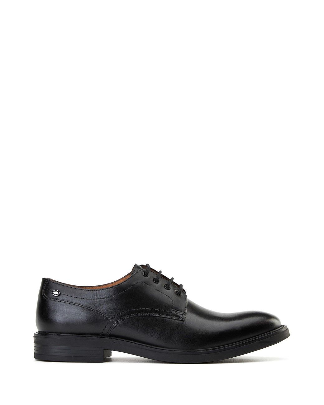 Base London Black Durham Leather Derby Shoes for men