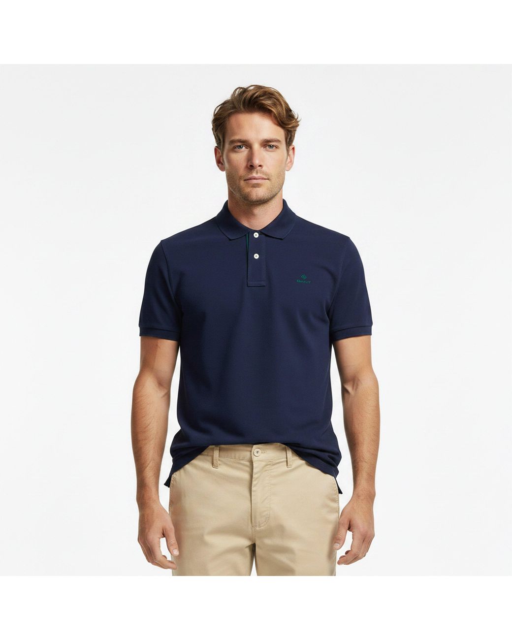 Gant Blue Contrast Rugger Polo Shirt for men