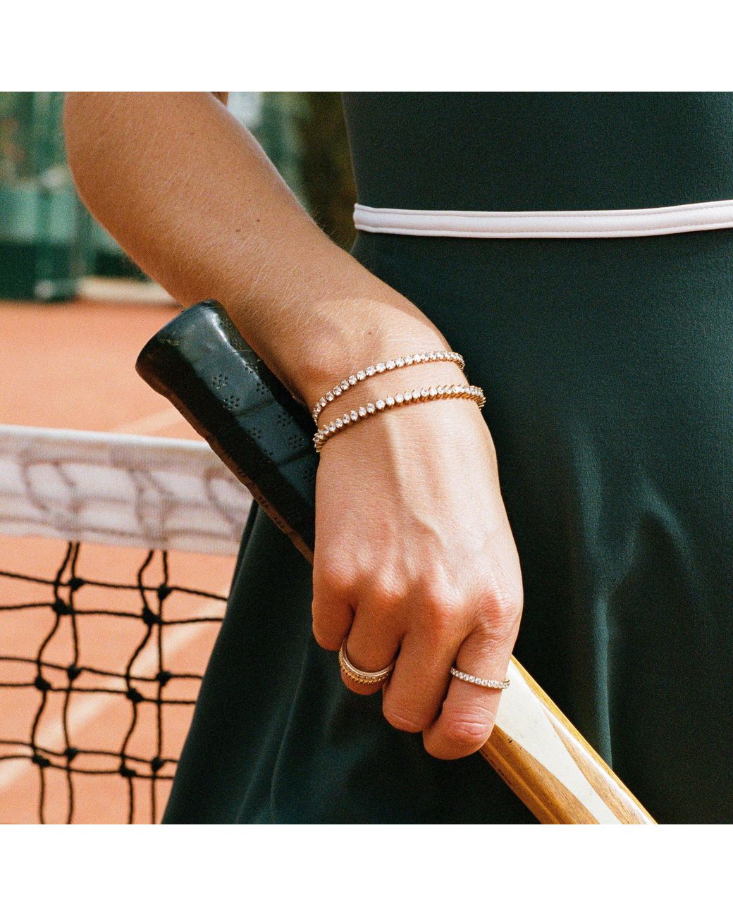 D.Louise Metallic Tennis Bracelet