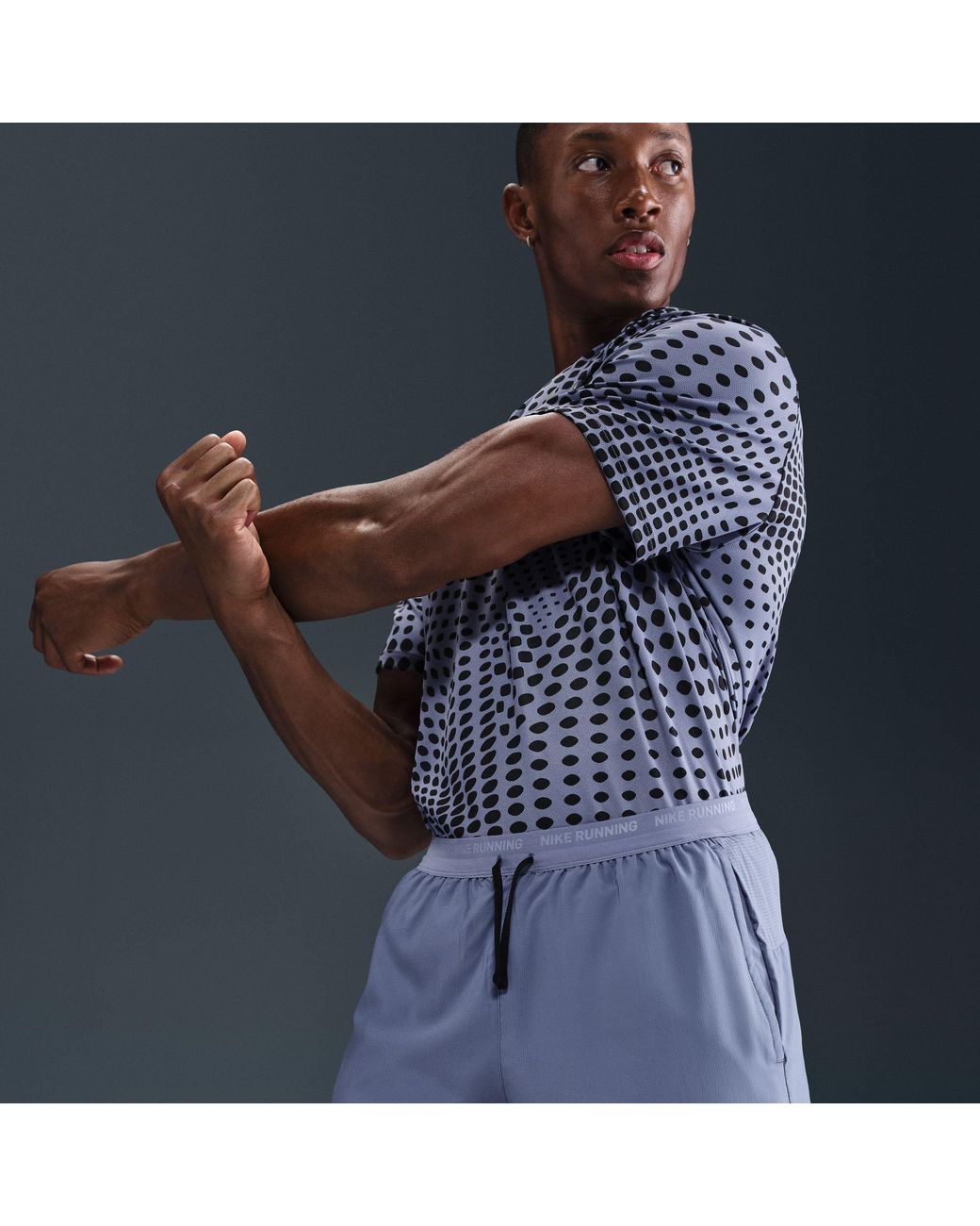 Nike Blue Dri Fit 5 Brief Lined Running Shorts for men