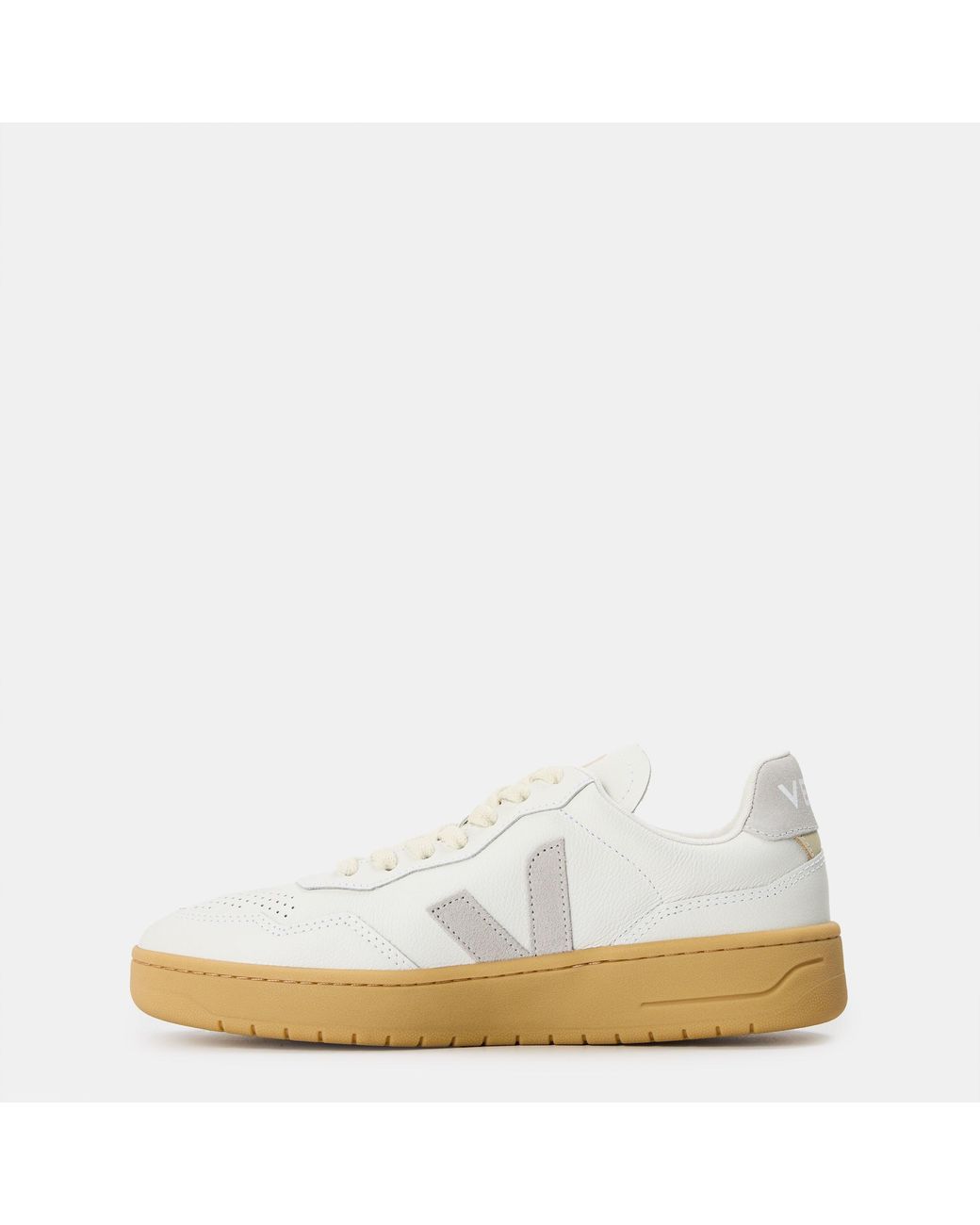 Veja White Bastle Leather Court Trainers