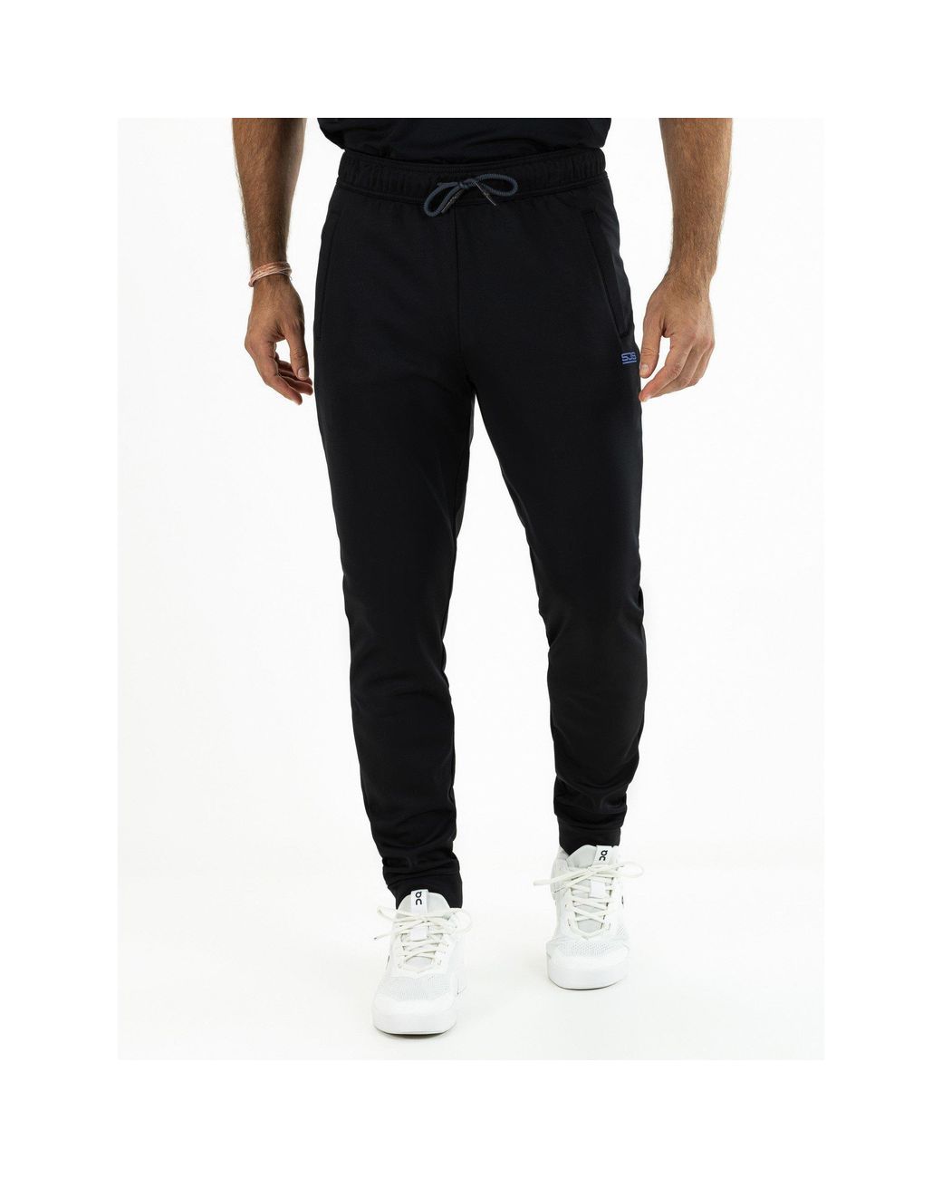Sjeng Sports Black Orwell Performance Tracksuit Bottom for men