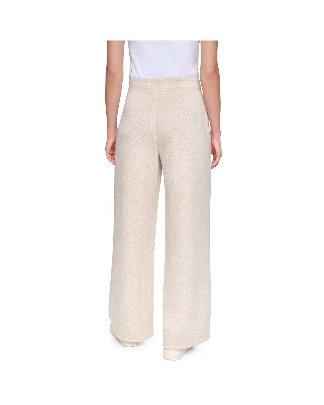 DKNY Natural Sport Fleece High-Waisted Open-Hem Joggers