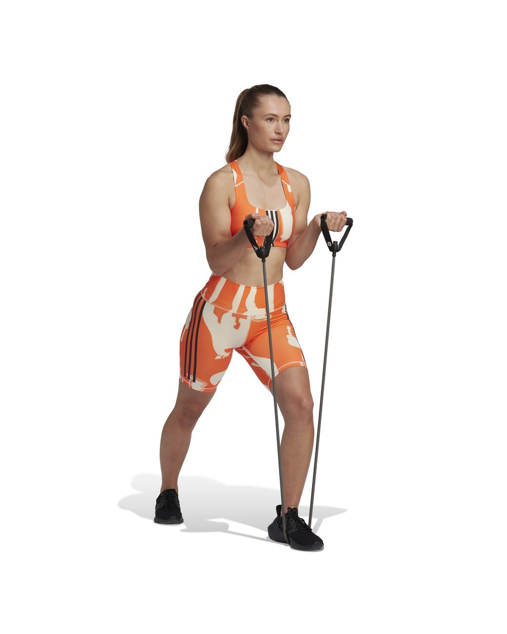 Adidas Originals Orange Fitted Cycling Shorts