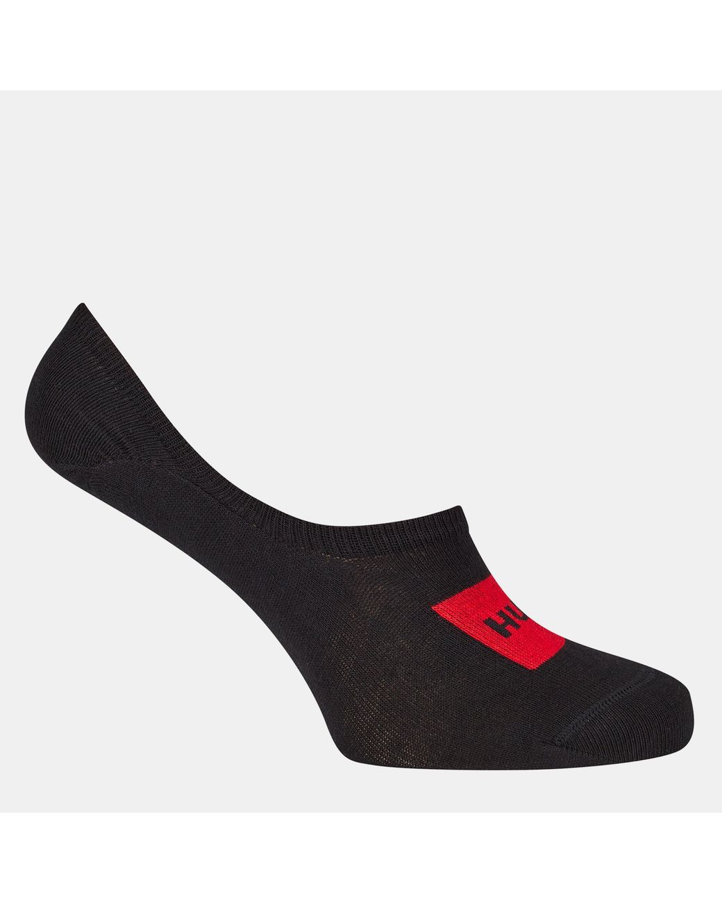 HUGO Black 2 Pack Invisible Socks With Logo Detail