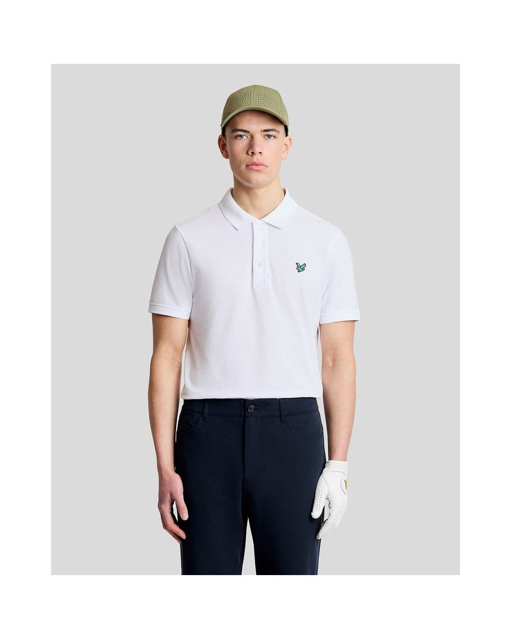 Lyle & Scott White Lyle & Scott Golf Eagle Polo Shirt for men