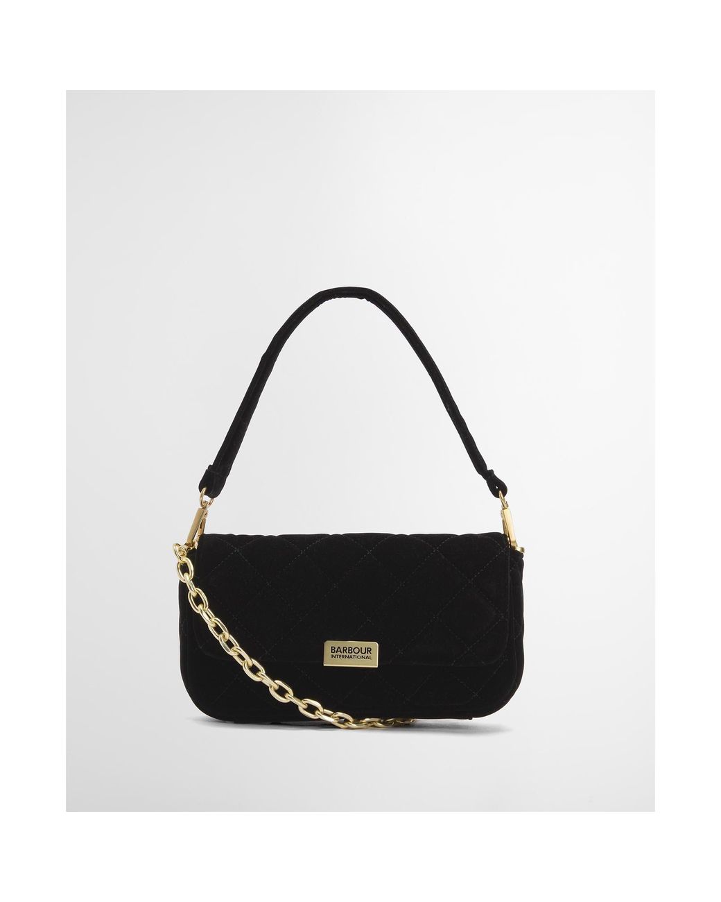 Barbour Black Quilted Mini Soho Crossbody Bag