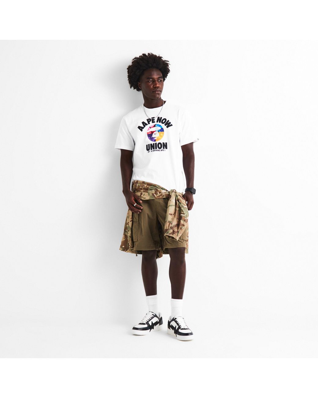 Aape White Now Union Tee Sn63 for men