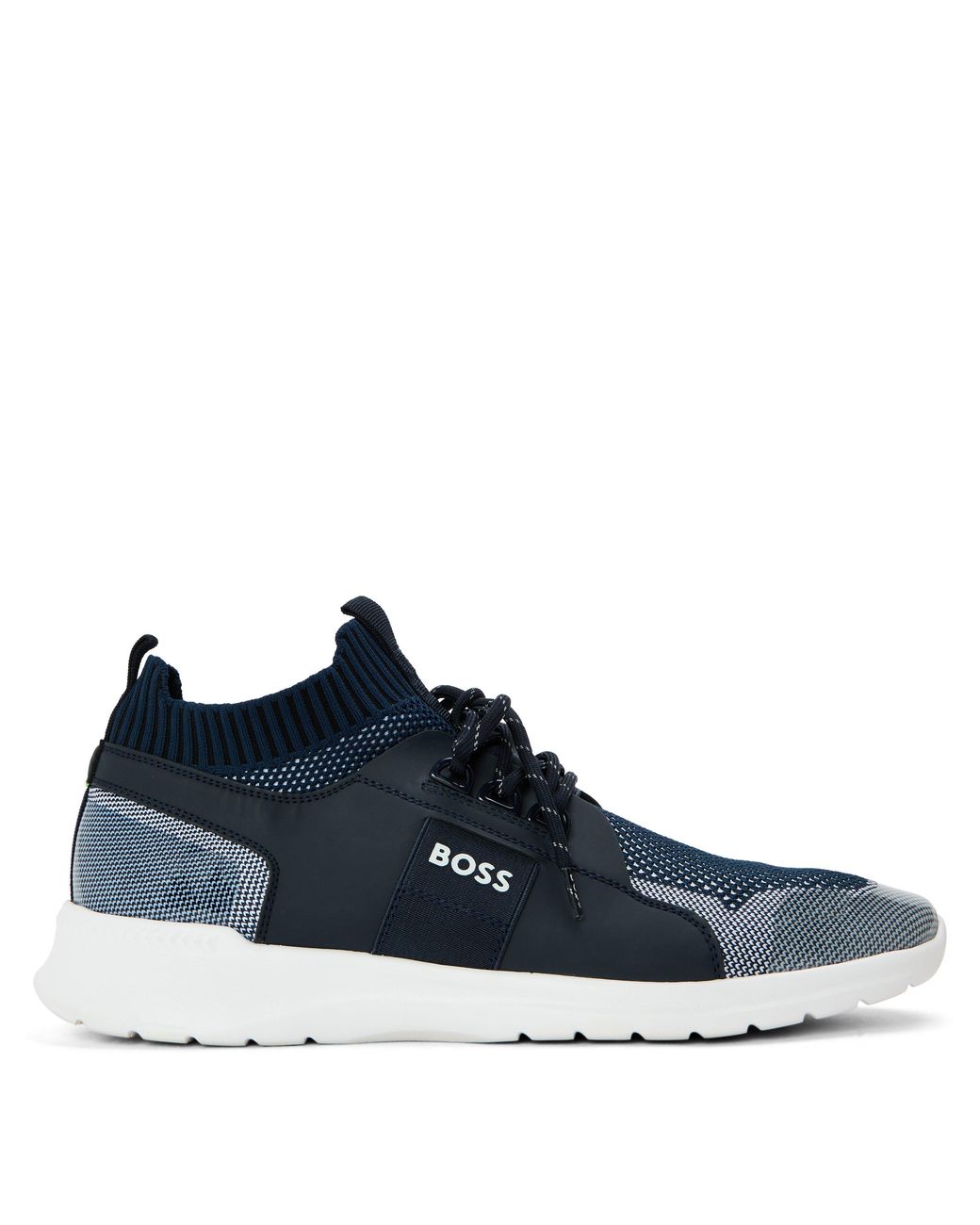 Boss Blue Extreme Knitted Classic Low-Top Trainers for men