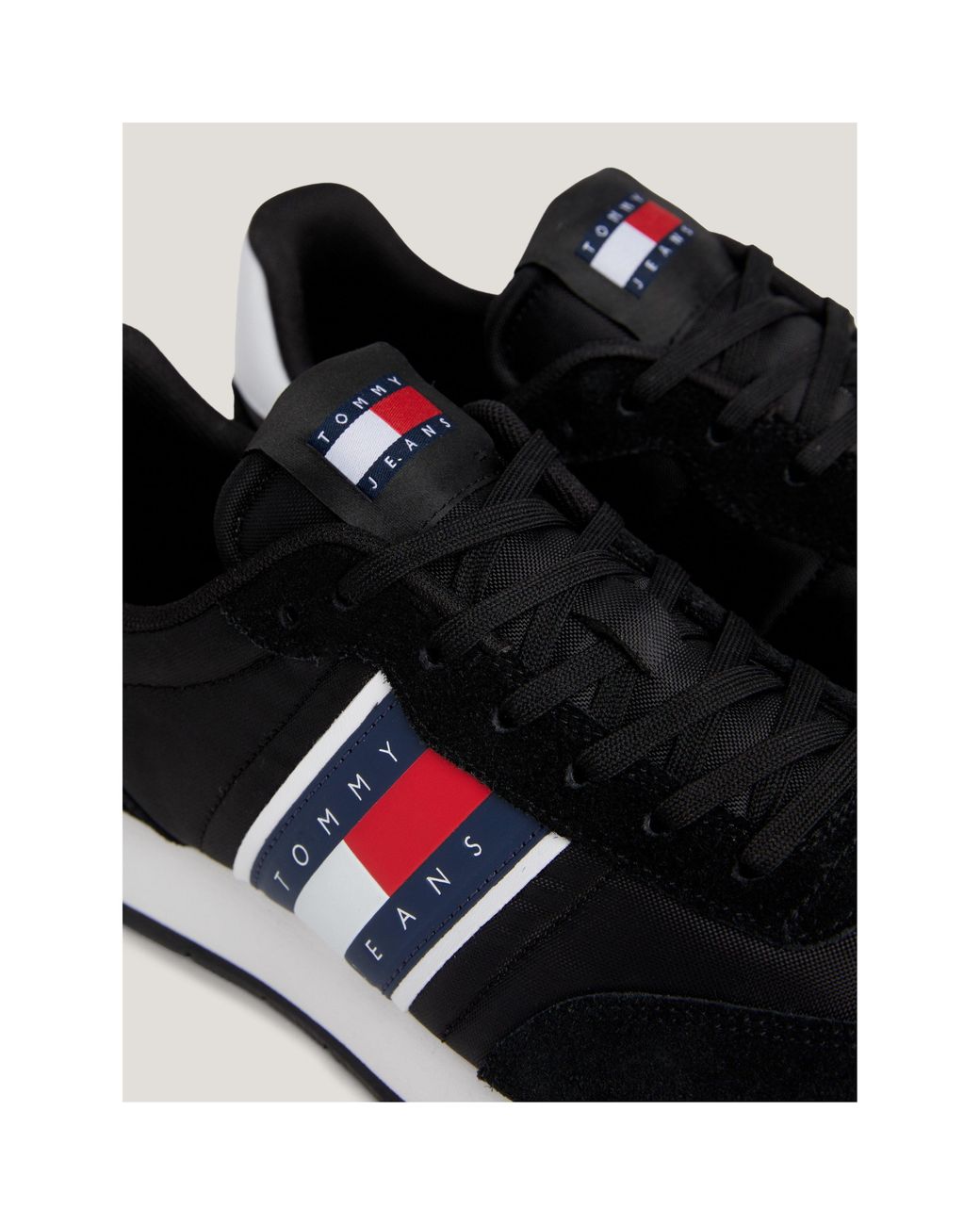 Tommy Hilfiger Black Runner Casual Ess Trainers for men