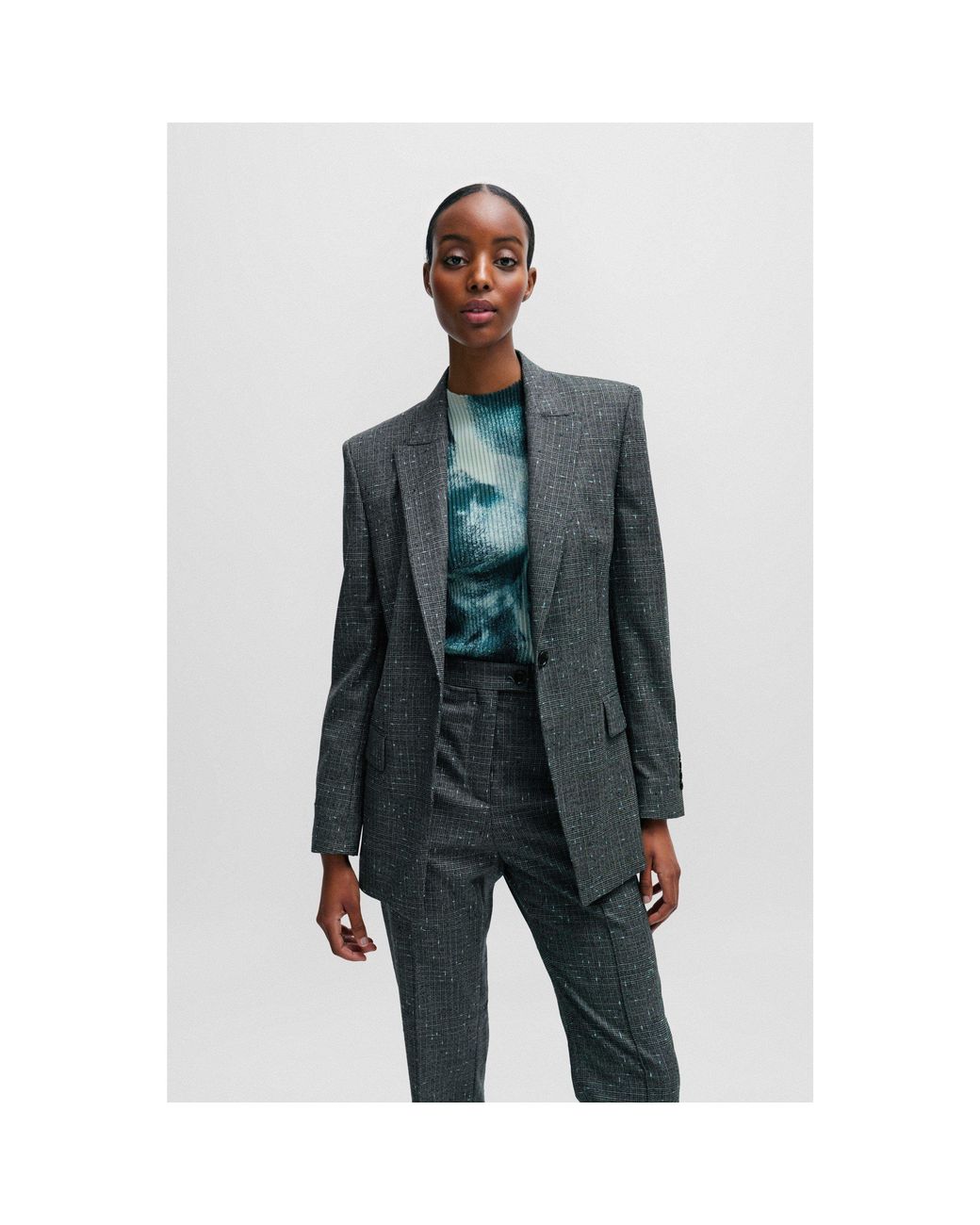 Boss Gray Janeri Suit Jacket