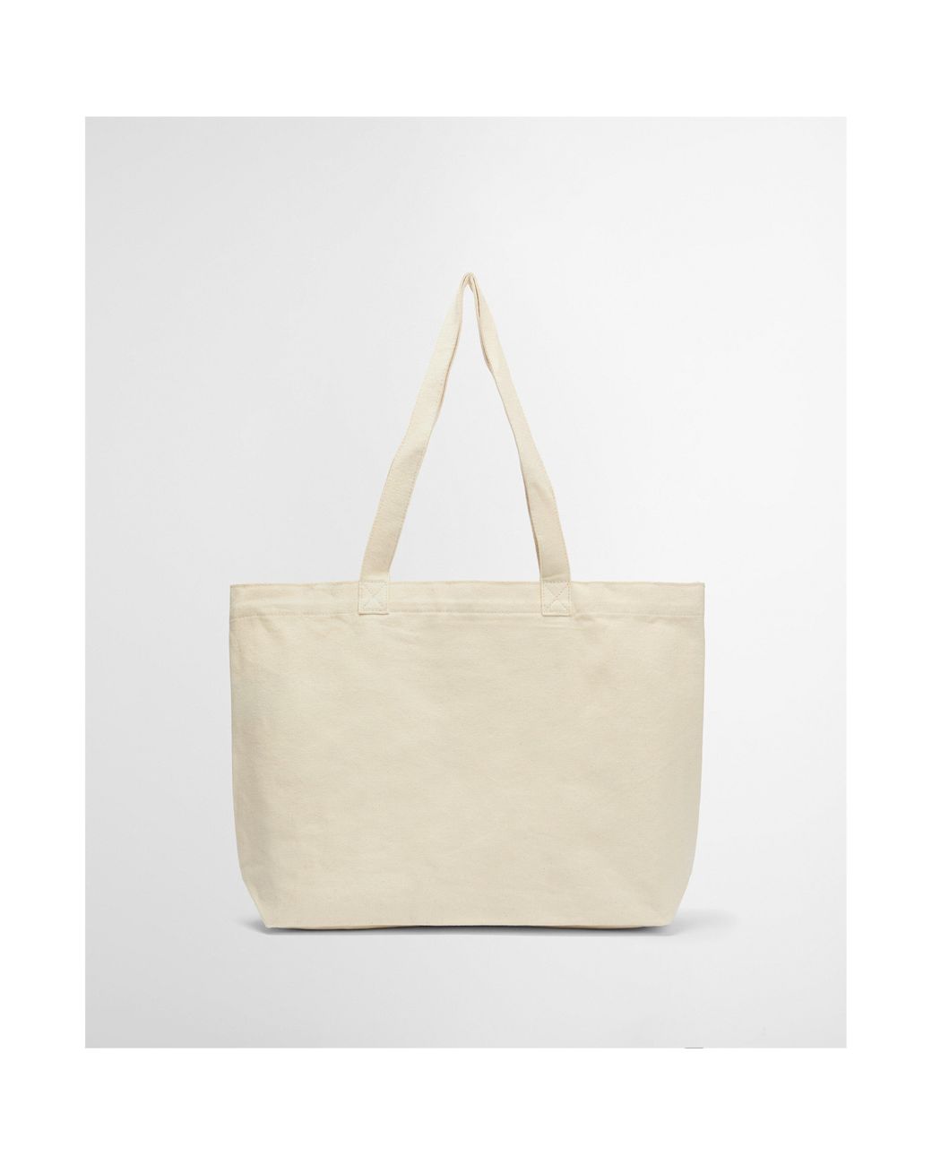 Barbour White Script Tote Bag
