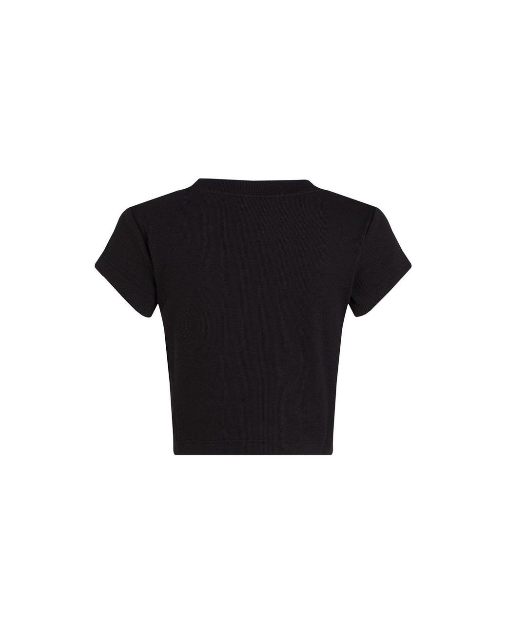 Calvin Klein Black Ckj Mono Baby T Crop Top