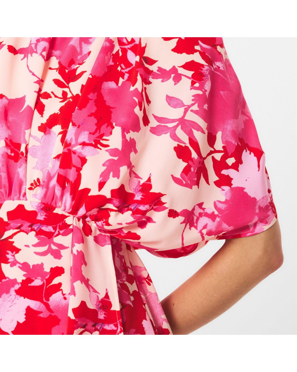 AX Paris Red And Floral Printed Mini Dress
