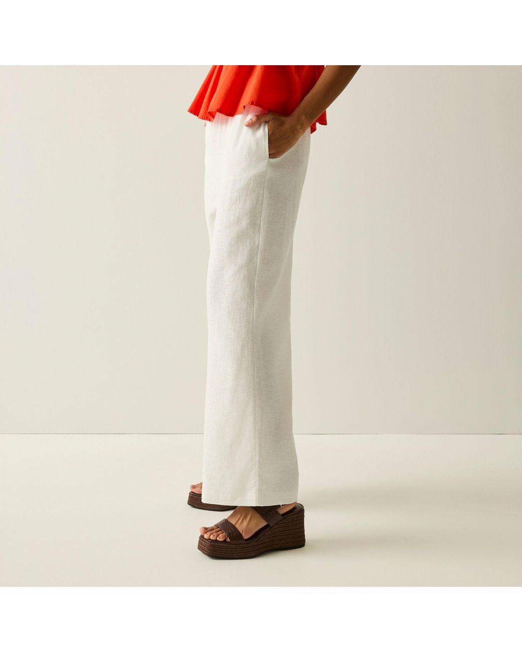 Regatta Natural Talamanca Linen Relaxed-Fit Trousers