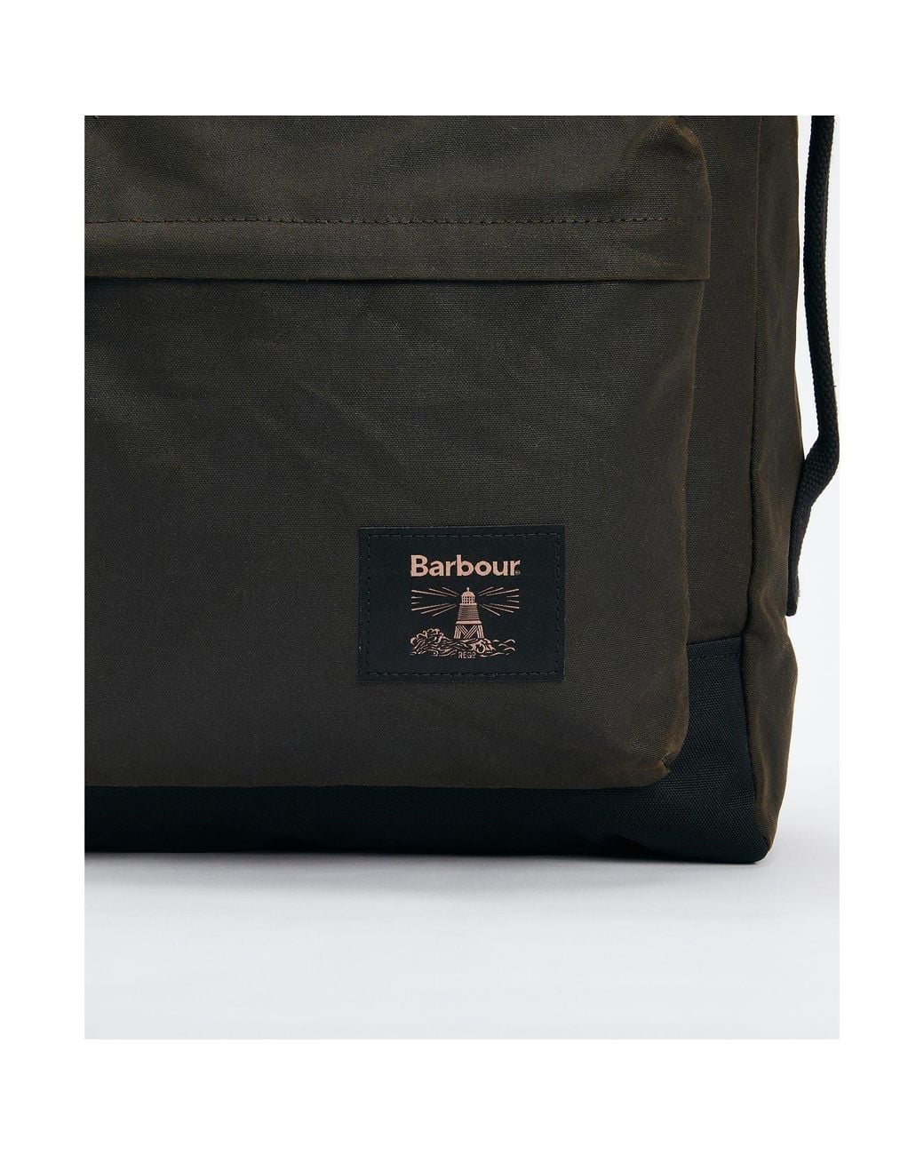 Barbour Black Field Waxed Backpack