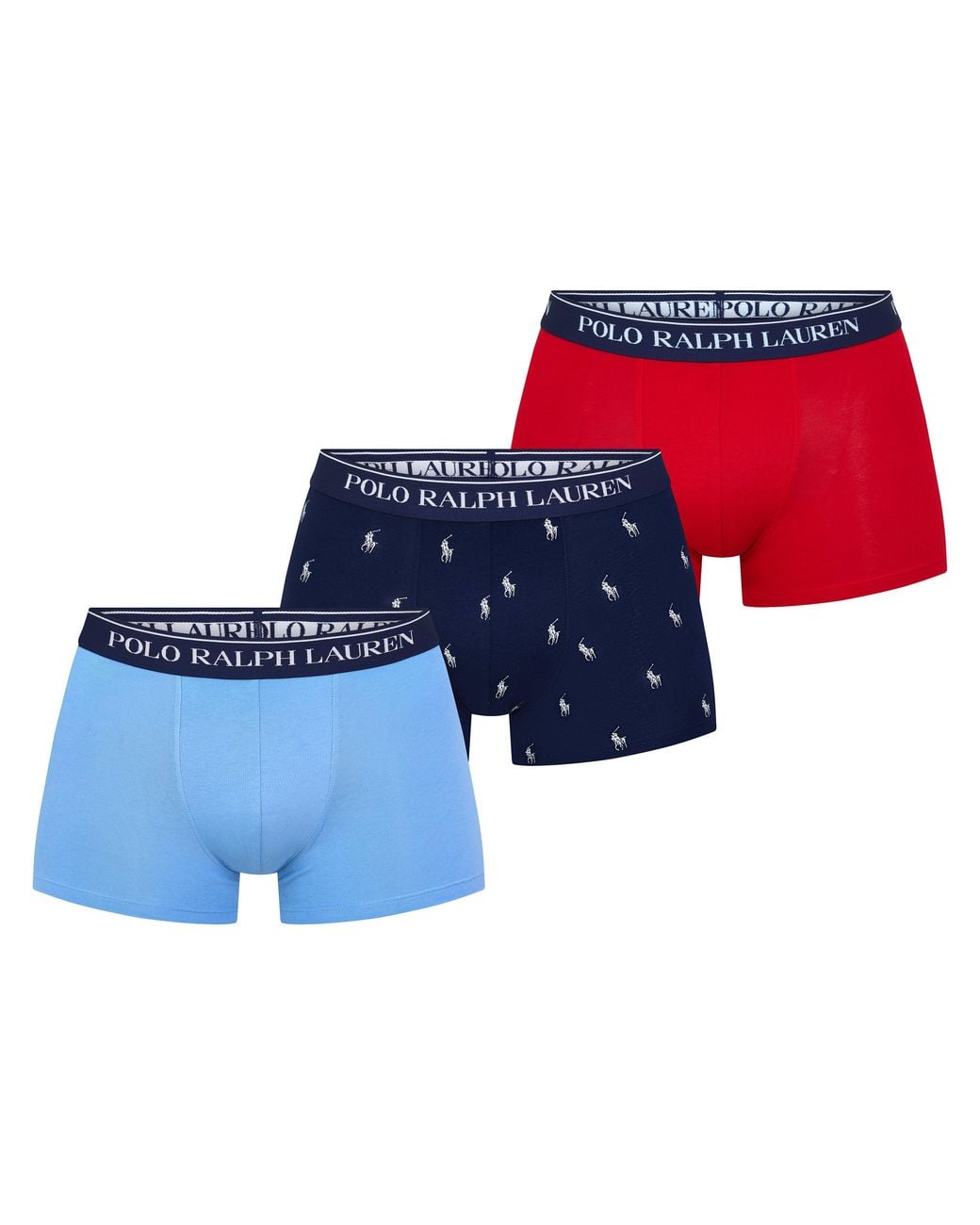 Polo Ralph Lauren Blue 3-Pack Cotton Trunks for men