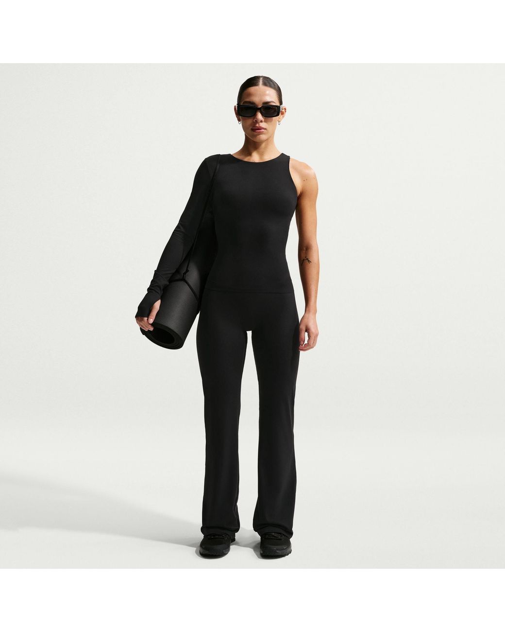 Nike Black Zenvy Flared High-Waisted Skinny-Fit Leggings