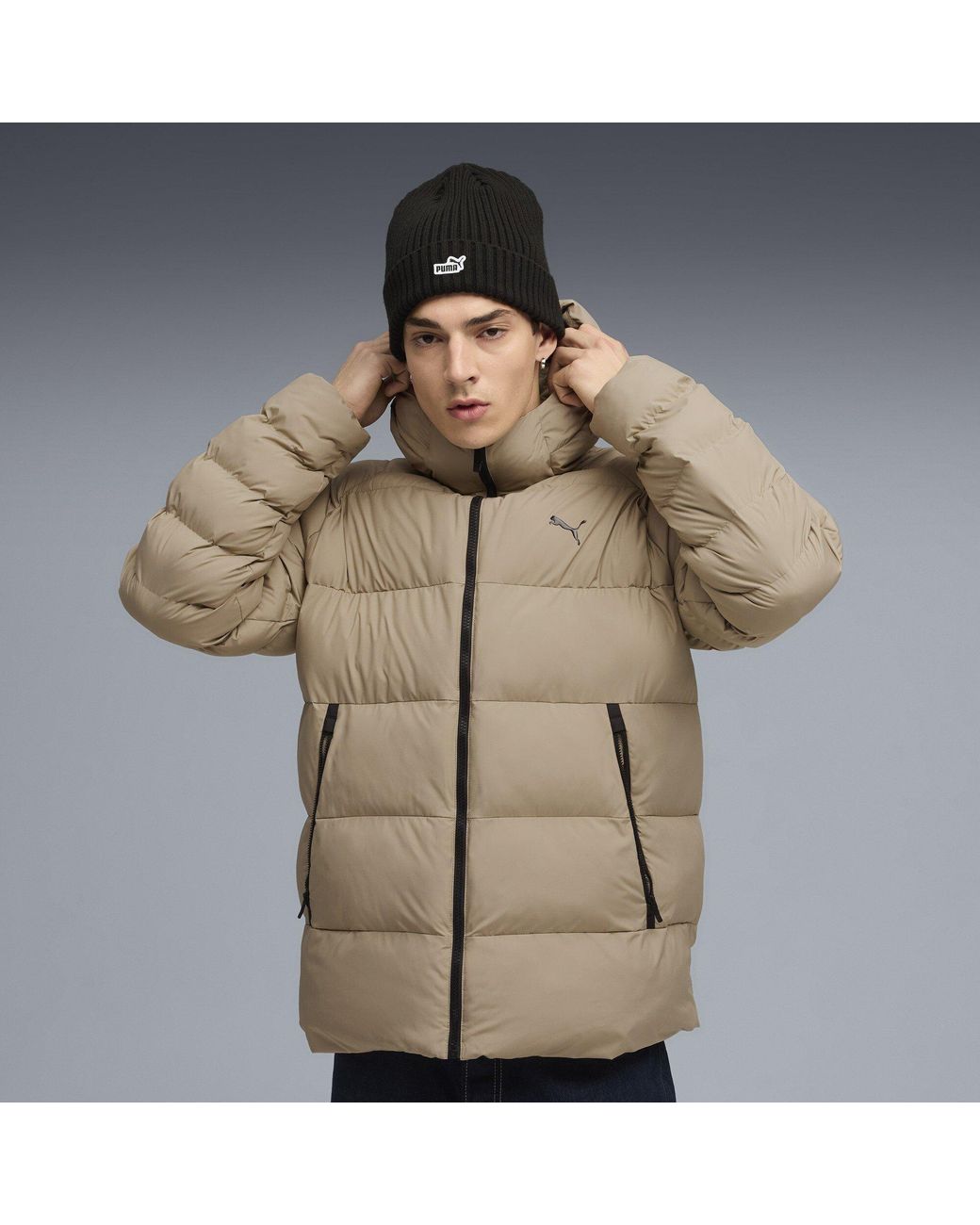 PUMA Natural Mono Hooded Puffer Jacket for men