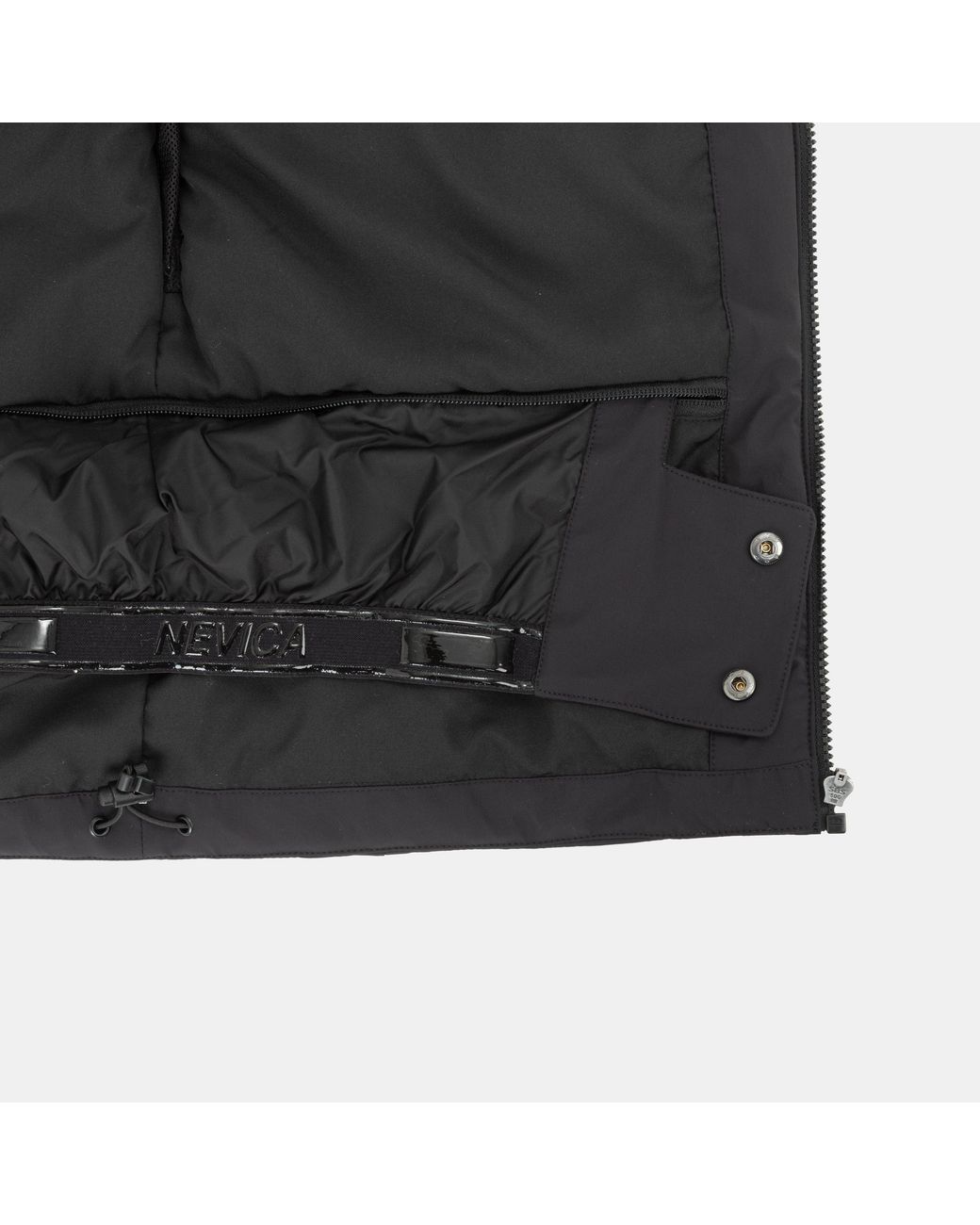 Nevica Black Vail Waterproof Windproof Synthetic Insulated Detachable Hood Ski Jacket for men