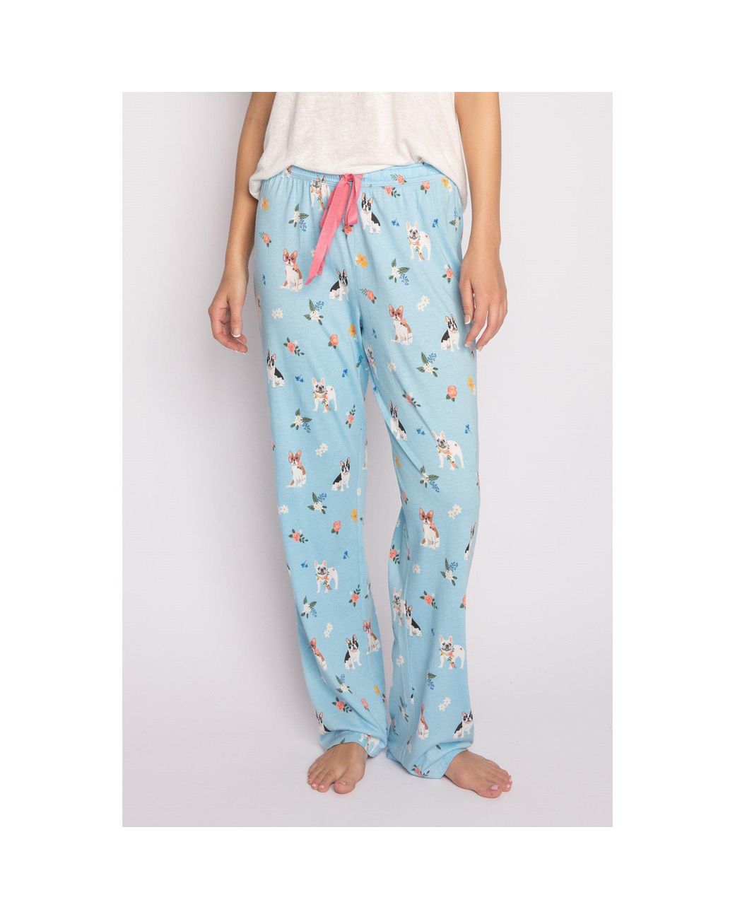 Pj Salvage Blue Playful Prints Pant