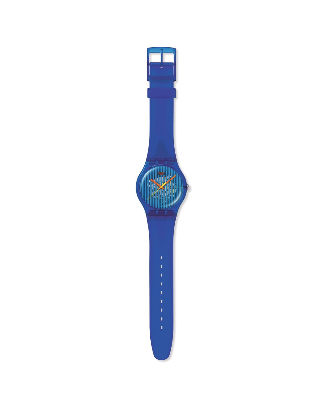 Swatch Blue Smash It! Silicone Analogue Quartz Watch