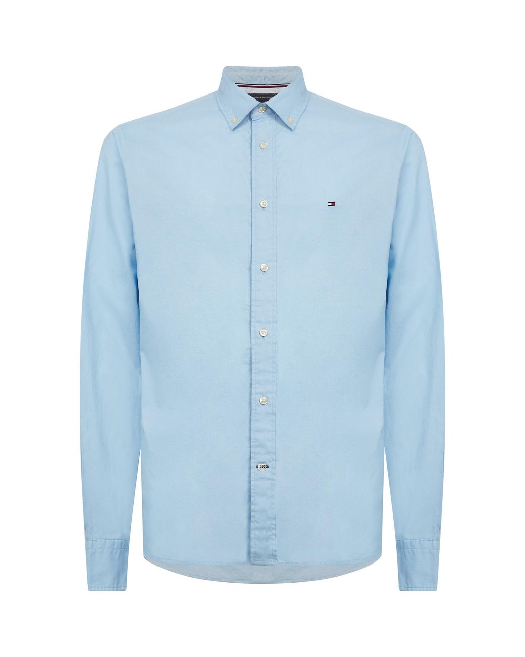 Tommy Hilfiger Blue Core Flex Long Sleeve Poplin Shirt for men